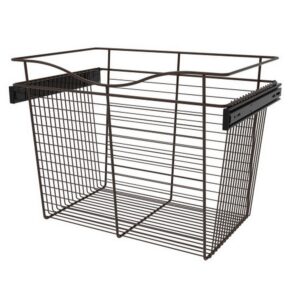 Pull-Out Wire Closet Basket, 24 W x 16 D x 18 H, Oil Rubbed Bronze