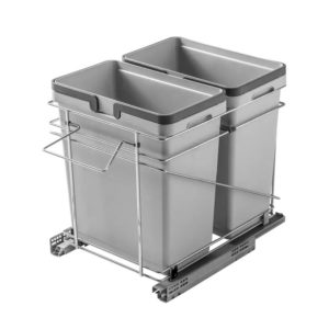 21" 35QT DBL TRASH P/O GREY