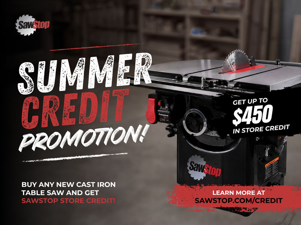 SawStop credit promo image