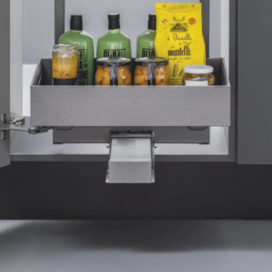 EZEM Maxi Pantry Shelf Basket – Textured Grey