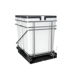 EZ-PAM Double Waste Pull-Out – 15" Cabinet – Dual 32 Qt – 70 kg Rated