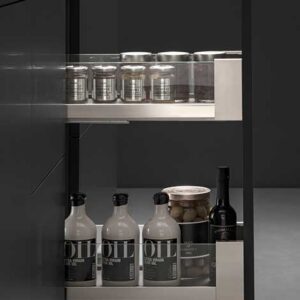 EZELQAM 6" Two-Tier Base Cabinet Pull-Out Organizer – Champagne Maple