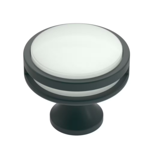 BP-36608-MBFA – 1-3/8" Cabinet Knob – Matte Black / Frosted Acrylic
