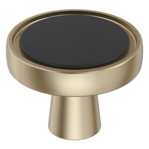 BP-36857-FBBBZ – 1-3/8" Cabinet Knob – Matte Black / Golden Champagne