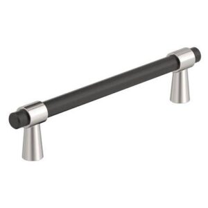 BP-36859-FBPN – 128mm Cabinet Pull – Matte Black / Polished Nickel