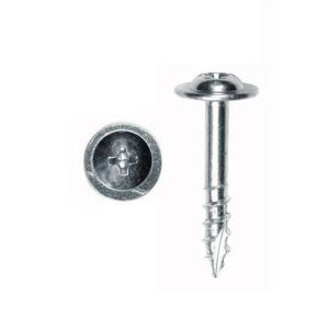 #8 x 1-1/2" Drawer Front Adjustment Screw – Modified Truss Washer Head – Zinc – 5,000/Box