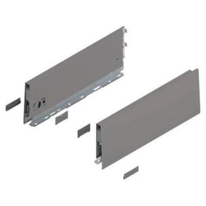 Blum MERIVOBOX 91mm x 270mm Drawer Side – Left & Right – Integrated Grey – 4/Box