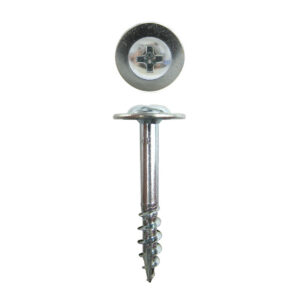 Wood Screw – #8 x 2-1/2" – Round Washer Head – Zinc – 2,000/Box