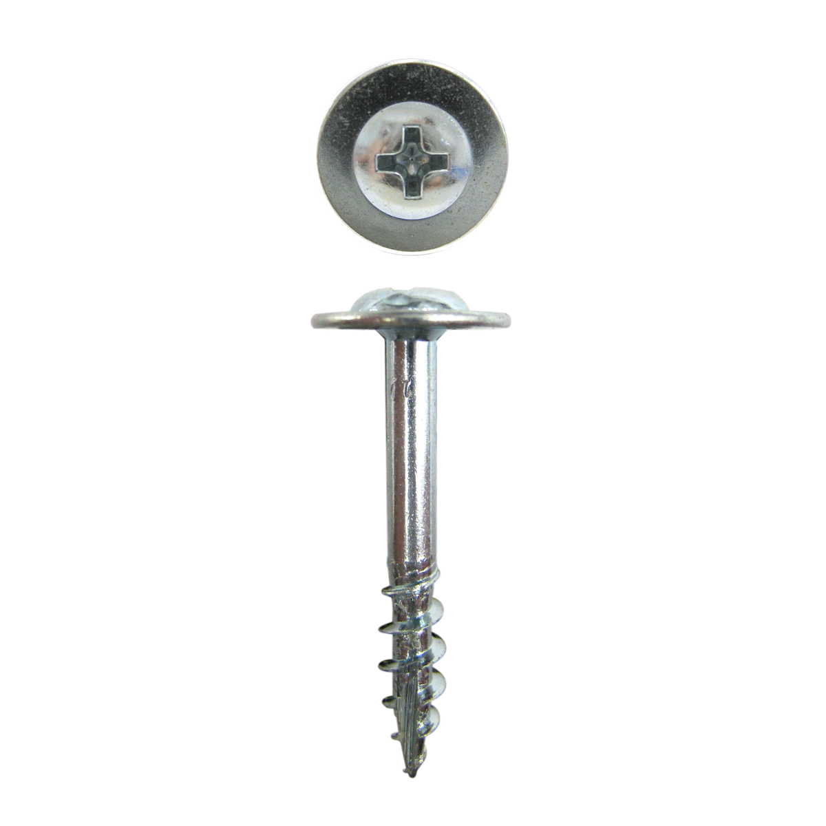 Wood Screw – #8 x 2-1/2" – Round Washer Head – Zinc – 2,000/Box