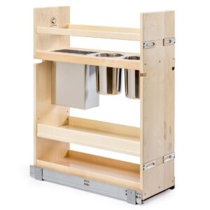 SIGKBI85PF – Signature Canister & Knife Block Organizer – 8-7/8" – Prefinished Maple
